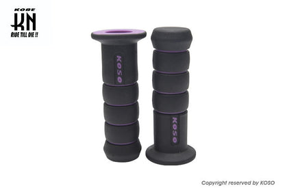 KOSO オーロラデュアルカラーグリップ【ブラック/パープル】120mm