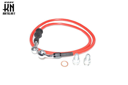 NCY　ステンレスメッシュブレーキホース 【940mm】レッド