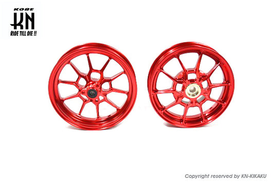 鍛造アルミホイール前後セット【アドレスV125/G(K5-K9)】レッド【タイプ1】