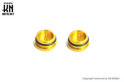 ビレットフレームサイドキャップ【ZOOMER/RUCKUS】ゴールド