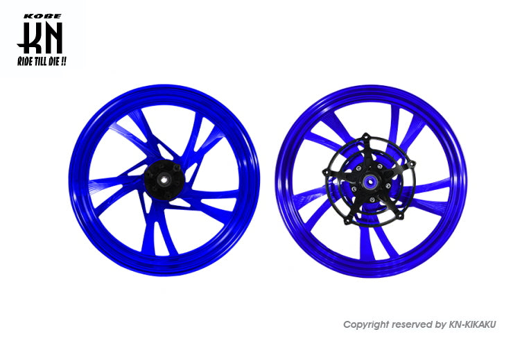 MOS 鍛造アルミホイール前後セット【GSX125/150】ブルー