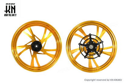 MOS 鍛造アルミホイール前後セット【GSX125/150】ゴールド