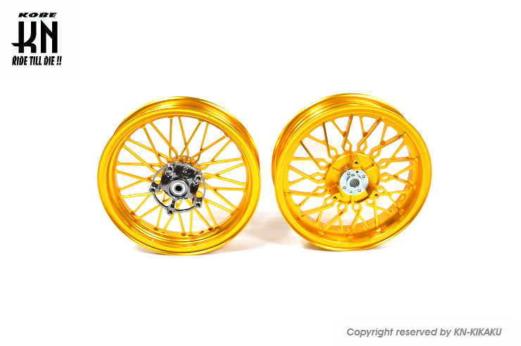 MOS 鍛造アルミホイール前後セット 【シグナスX 4/5型】ツヤ消しゴールド【XR-14】