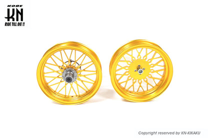 MOS 鍛造アルミホイール前後セット 【シグナスX 4/5型】ツヤ消しゴールド【XR-14】