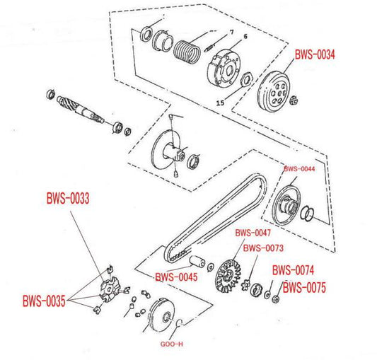 純正部品 【コニカルスプリングワッシャ】BWS100 グランドアクシス シグナスX【1〜3型】