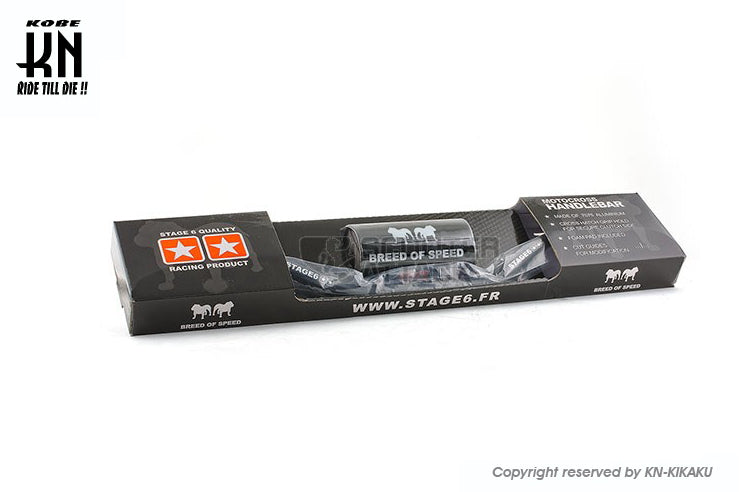 STAGE6 汎用ダウンヒルファットバー【取付部28.6mm/ハンドルグリップ部22.2mm】ブラック