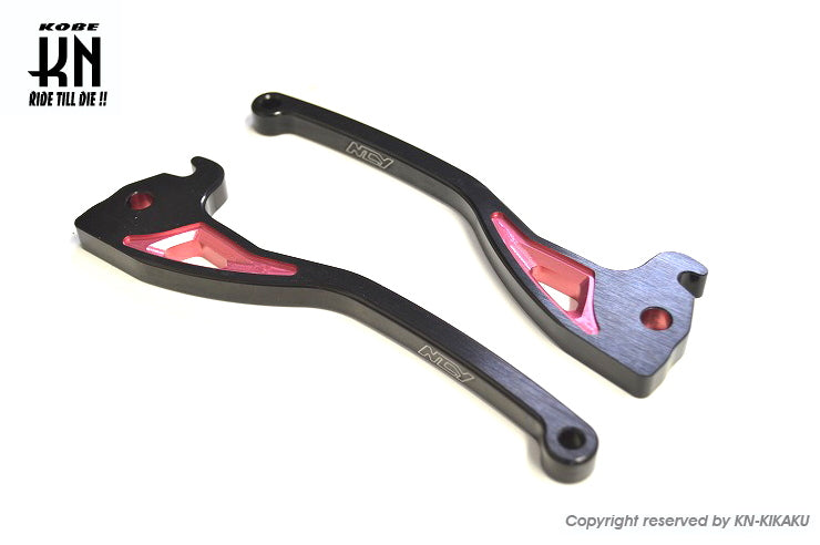 NCY デュアルカラーレバー【シグナス/4/型5型/マジェS/BWS/FORCE】ブラック/レッド