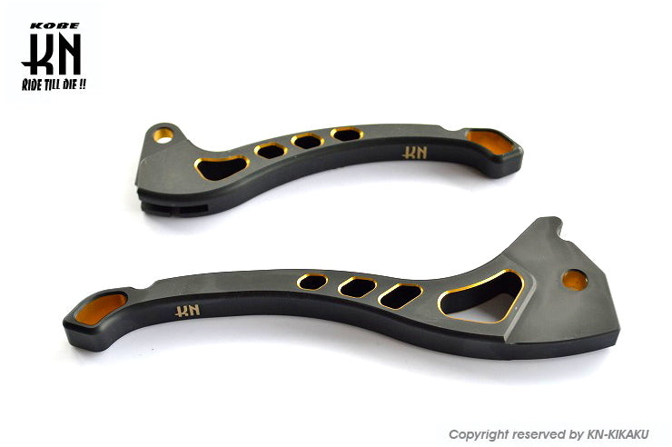KNデュアルカラーレバー3 【ブラック/ゴールド】グランドアクシス/BWS100/BWS125