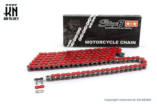 STAGE6 カラーハードチェーン 【420-120コマ】レッド
