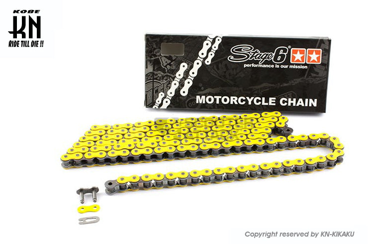 STAGE6 カラーハードチェーン 【420-120コマ】イエロー