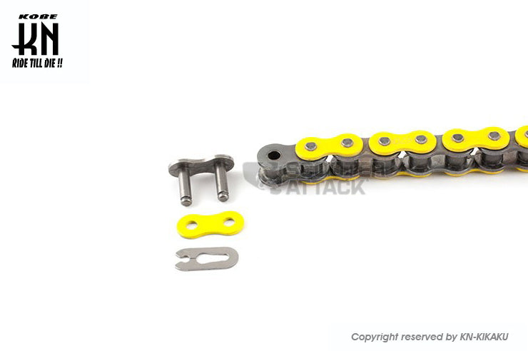 STAGE6 カラーハードチェーン 【420-120コマ】イエロー