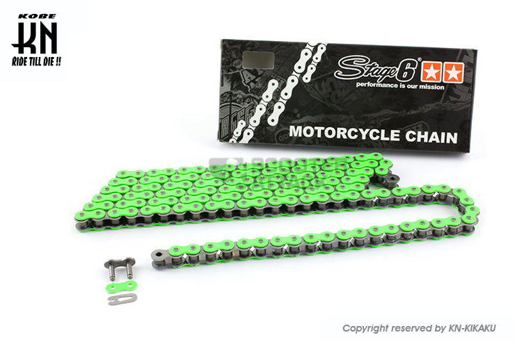 STAGE6 カラーハードチェーン 【420-120コマ】グリーン