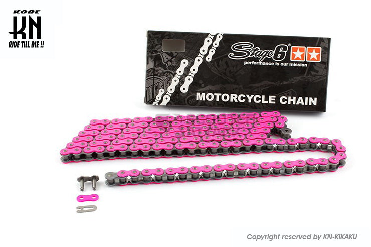 STAGE6 カラーハードチェーン 【420-120コマ】ピンク