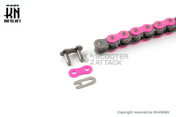 STAGE6 カラーハードチェーン 【420-120コマ】ピンク