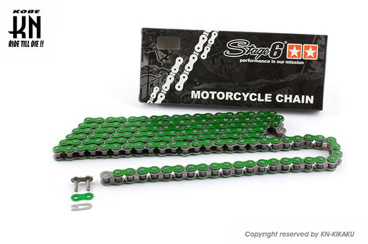 STAGE6 カラーハードチェーン 【420-120コマ】ダークグリーン