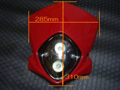 モトクロスカウル　縦目2灯 【シルバーメッキ】