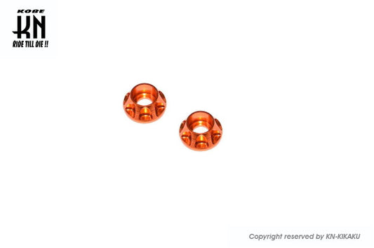 アルミスペーサー【オレンジ】M8キャップボルト用【フジツボ】