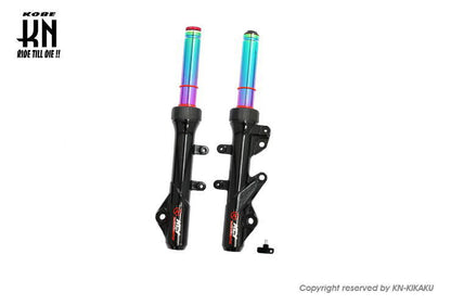 NCY フロントフォーク【N-21】減衰力/イニシャル調整式【シグナスX,4型5型】チタンカラー