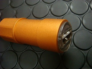 車載用　USB電源ユニット 【アルミボディー/オレンジ】