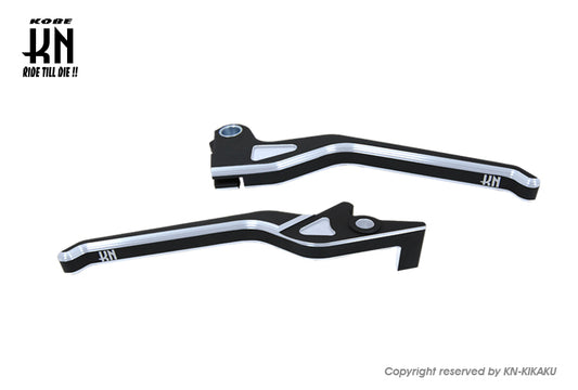 KNデュアルカラーレバー2【グロム/MSX125/モンキー125/カブ125】ブラック/シルバー