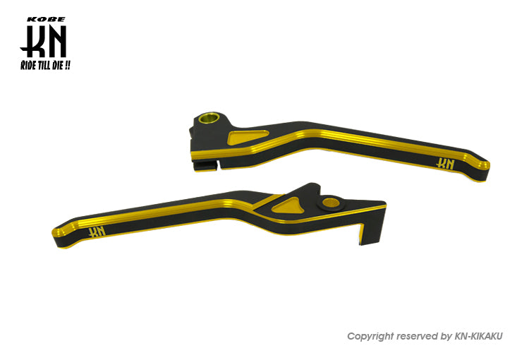 KNデュアルカラーレバー2【グロム/MSX125/モンキー125/カブ125】ブラック/ゴールド