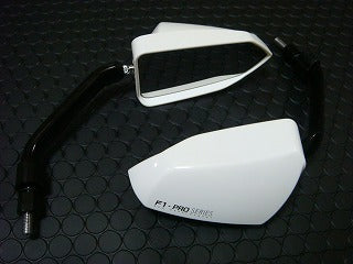 BCD バックミラー 左右セット 8mmタイプ 【ホワイト】