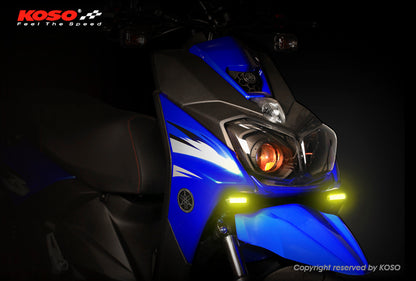 KOSO LEDフロントデイライトキット/BWS125 2型【BG1】/BWS R【2JS】スモークレンズ/オレンジ
