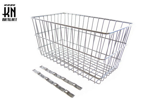 汎用フロントバスケット　前カゴ　特大サイズ【 ビジネスタイプ】ブラック