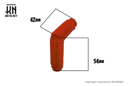 KOSO 高性能汎用プラグキャップ 60度 抵抗なし 0kΩ【レッド】