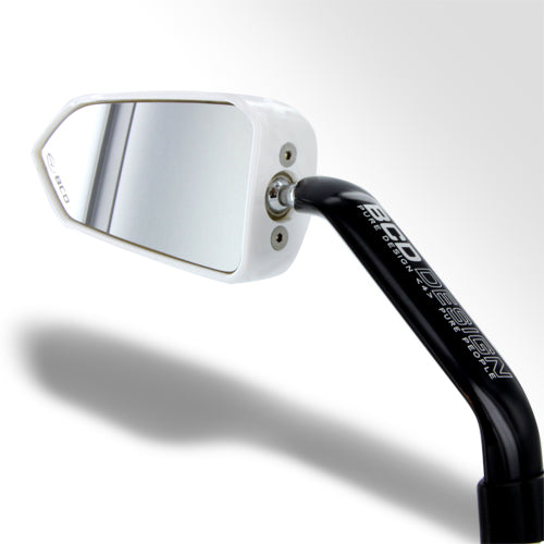 BCD バックミラー 左右セット 8mmタイプ 【ホワイト】