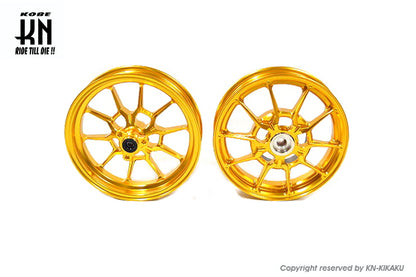 鍛造アルミホイール前後セット【アドレスV125/G(K5-K9)】ゴールド【タイプ1】