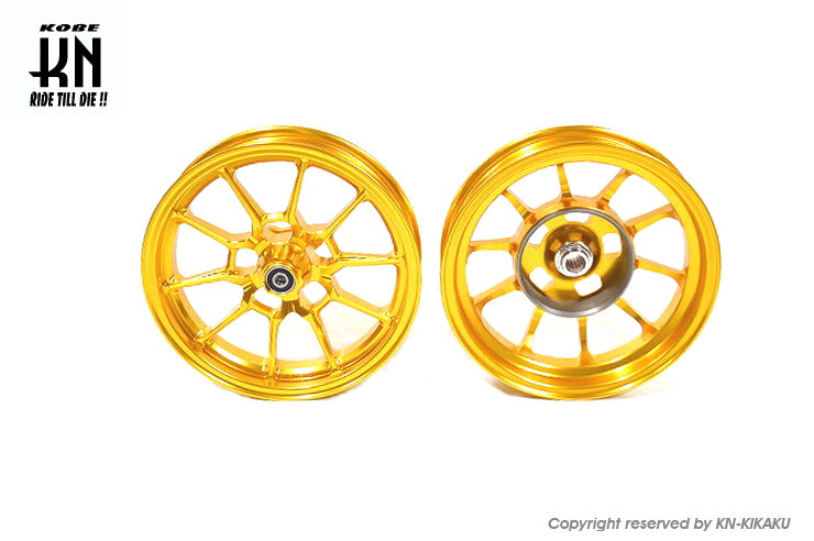 鍛造アルミホイール前後セット【アドレスV125/S(L0-)】ゴールド【タイプ1】