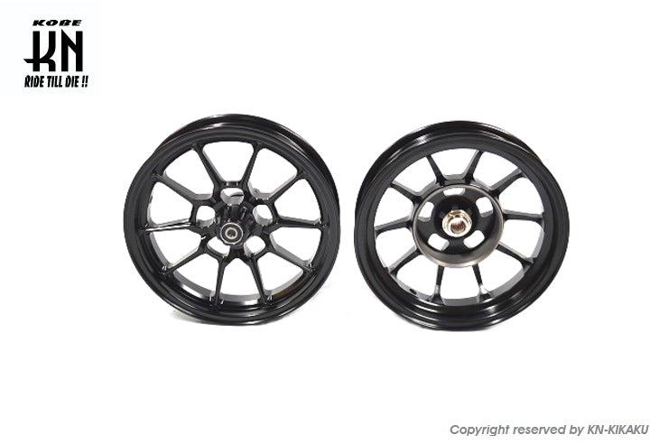 鍛造アルミホイール前後セット【アドレスV125/G(K5-K9)】ブラック【タイプ1】