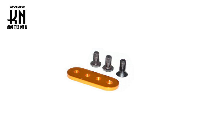 汎用【ストレートステー/ショート】ゴールド　M3×8mm(1個)/M3×6mm(2個)ネジ付