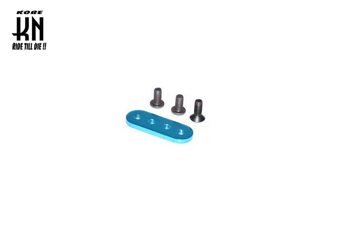 汎用【ストレートステー/ショート】ライトブルー　M3×8mm(1個)/M3×6mm(2個)ネジ付