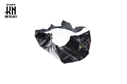 シートカバー【ブラックエナメル/ゴムなし】張替え タッカー用【リモコンJOG/ZR/Z2/SA16J系/5KN/5SW/5PT】