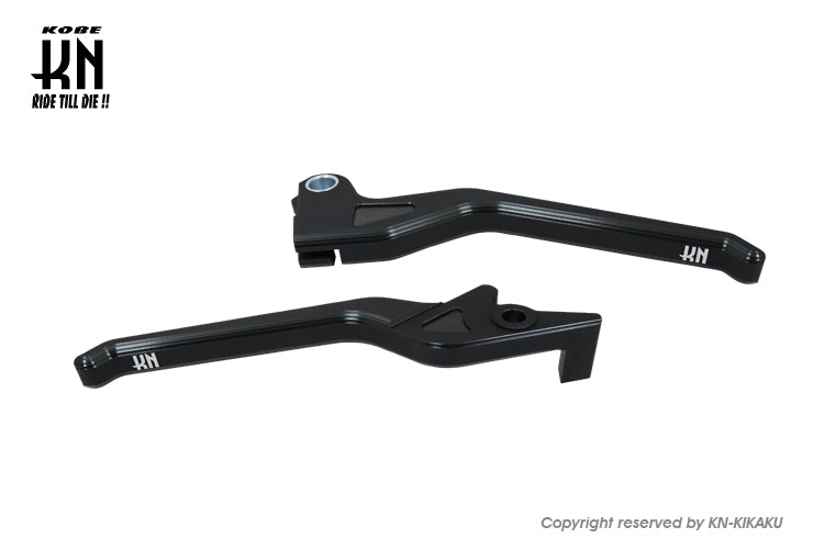 KNデュアルカラーレバー2【グロム/MSX125/モンキー125/カブ125】ブラック/マットブラック