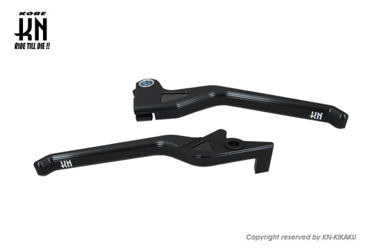 KNデュアルカラーレバー2【グロム/MSX125/モンキー125/カブ125】ブラック/マットブラック