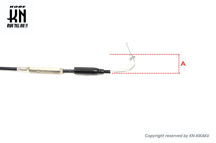 ビッグキャブ用 KNスーパースロットルケーブル【L字ローハイトタイプ】650mm
