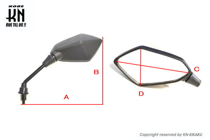 GLミラー【カーボンルック】10mm左右正ネジ