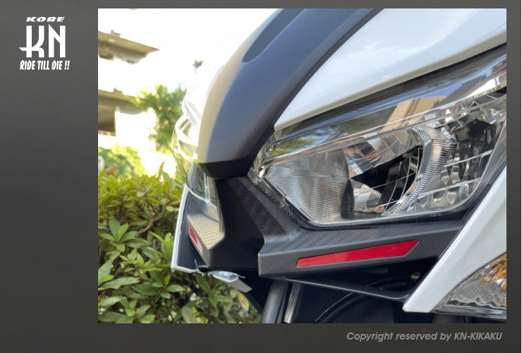 エアログリル カーボンスタイル【シグナスGRYPHUS(6型)】クリアレッド