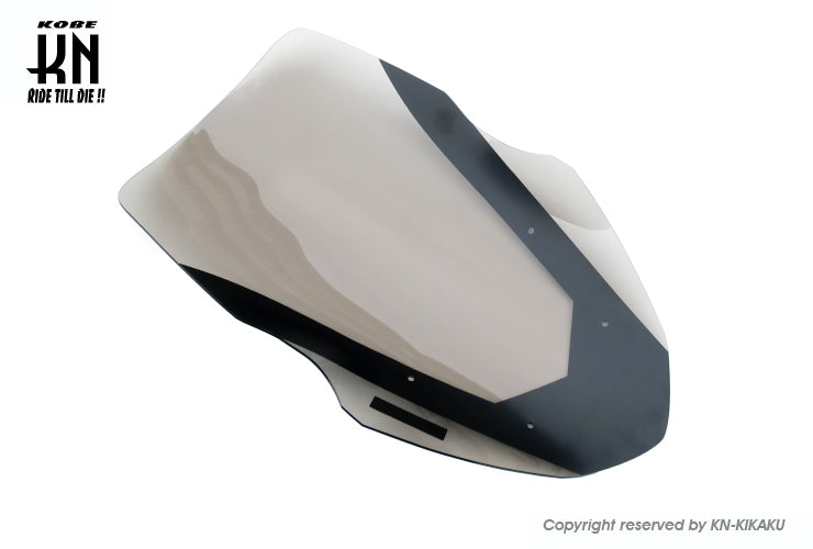 NMAX フロントロングスクリーン【スモーク/ブラックライン】