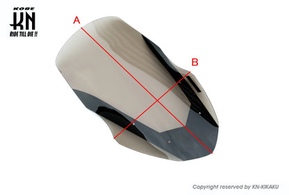 NMAX フロントロングスクリーン【スモーク/ブラックライン】