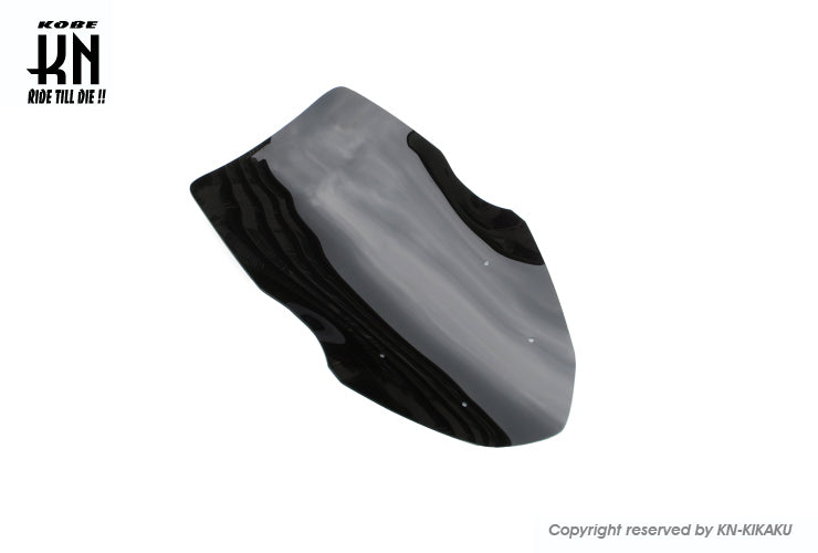 NMAX フロントロングスクリーン【ブラック/ホワイトライン】