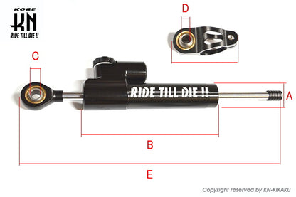 ステアリングダンパー/クランプセット【シグナスX/BWS】ブラック
