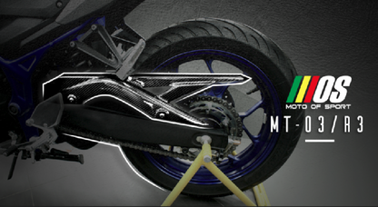 MOS カーボンチェーンカバー【YZF-R25,R3,MT25,MT3】