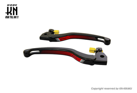 イージーアジャストブレーキレバー【シグナス4/5型/BWS R】マットブラック/ゴールド