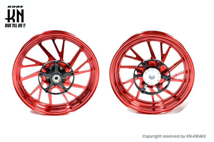 MOS 鍛造アルミホイール前後セット 【XMAX250/300】レッド【XF-10】