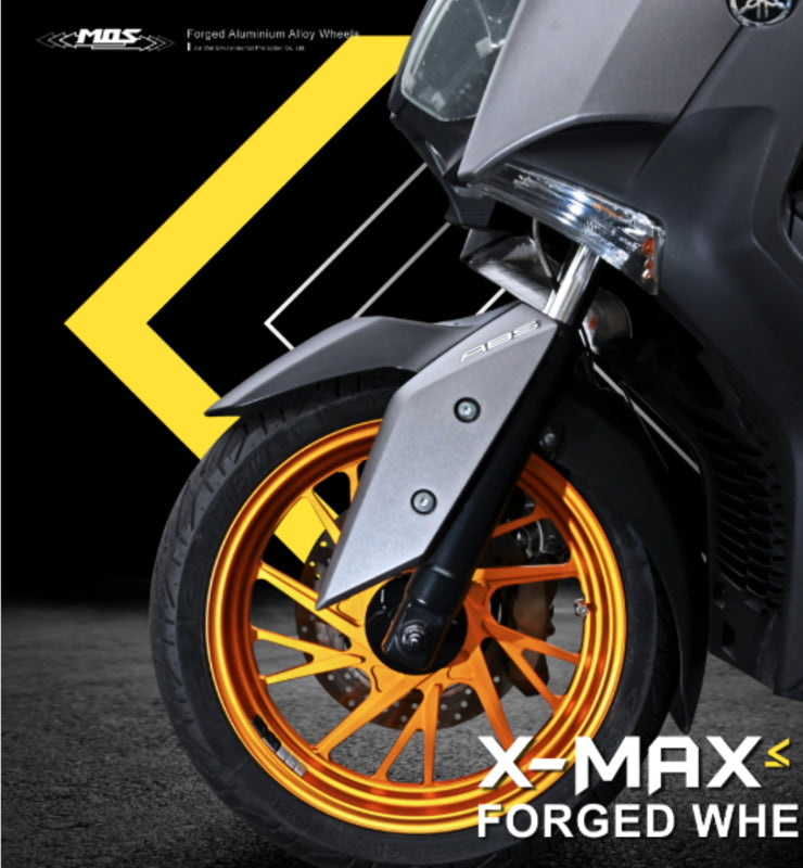 MOS 鍛造アルミホイール前後セット 【XMAX250/300】レッド【XF-10】