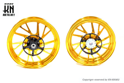 MOS 鍛造アルミホイール前後セット 【XMAX250/300】ゴールド【XF-10】